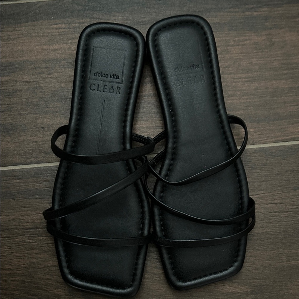 Dolce Vita Clear Vinny Strappy Square-Toe Slide Sandals - Women - size 7 - Picture 3 of 6